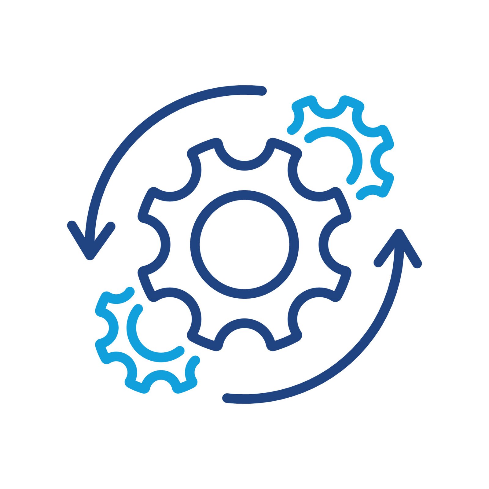 Process Icon - Gears and Arrows